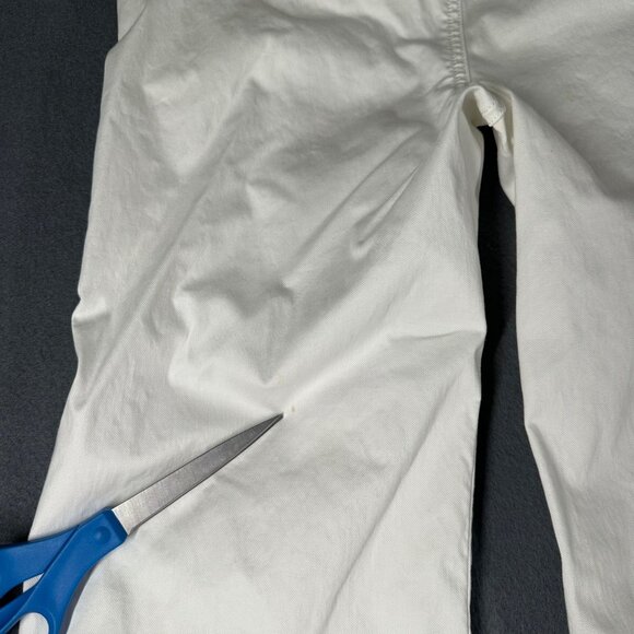 Banana Republic Womens 6 Martin Fit White Wide Leg Pants Buttons *Stains - Picture 6 of 16